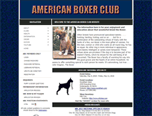 Tablet Screenshot of americanboxerclub.org
